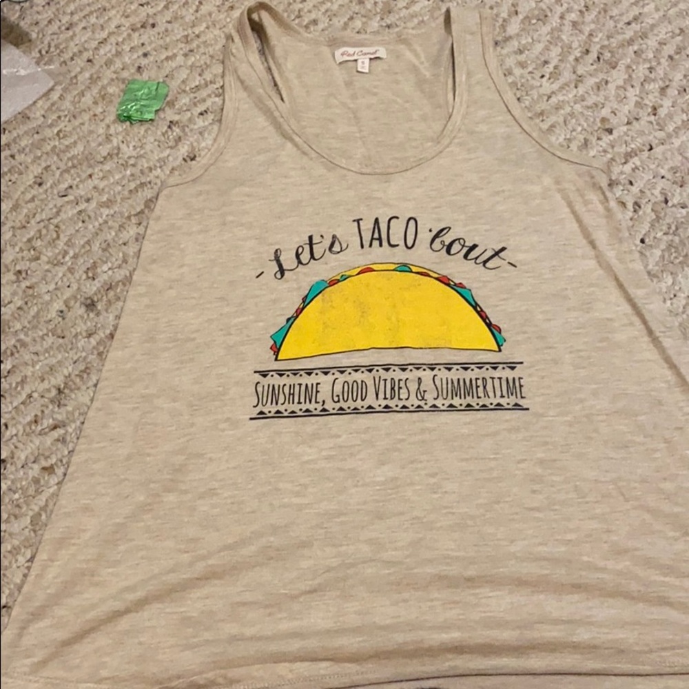 “let’s taco bout sunshine and good vibes” tank